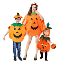halloween girls pumpkin dress toddler witch dress baby boys girls aldult carnival party clothing child costumes hat candy bag