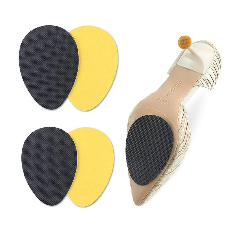 

4 Pcs Sole Protector Stickers for Shoes Women Self-adhesive Anti-Slip Pad Rubber Soles Outsole Repair High Heels Sandals Inserts