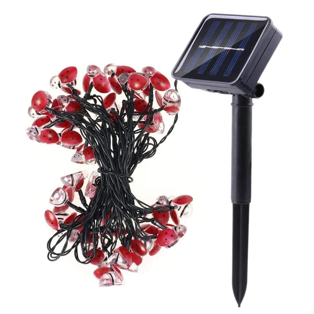

Battery/Solar Operated Ladybug String Lights 30/20/10leds Xmas Decorate Lights for Christmas Halloween Home Party Garden Decor