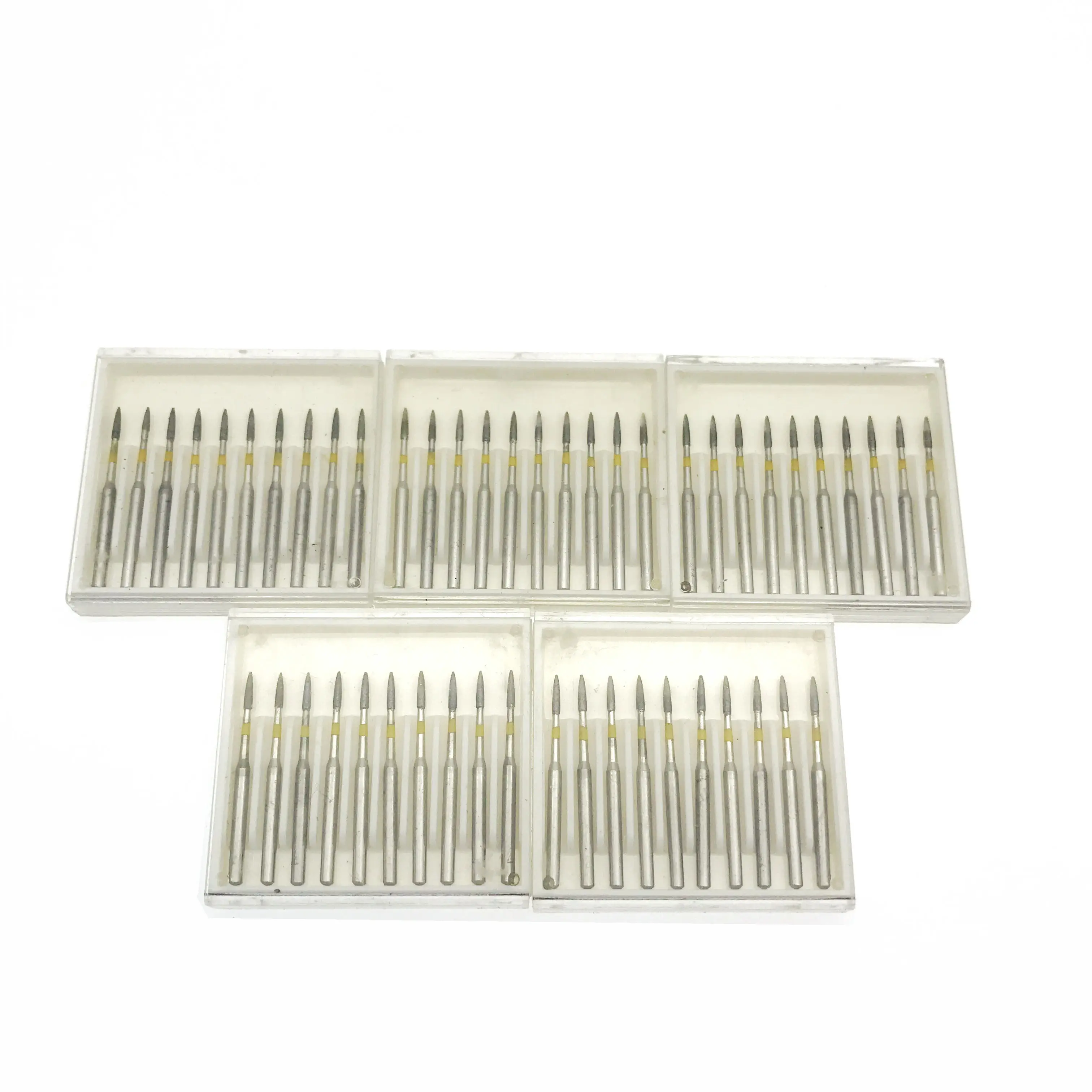 50 шт. стоматологических алмазных боров (зернистость желтый/ультратонкая 1 6 мм