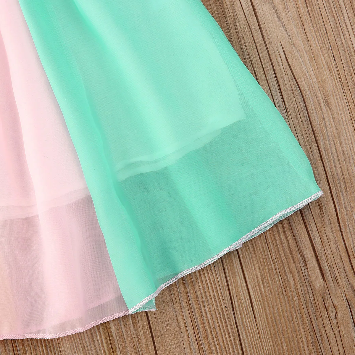 2020 Радужное платье на бретелях милое Хлопковое для маленьких девочек детское