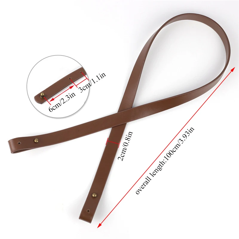 

100CM Double-ended Adjust Shoulder Bag Belt Strap DIY Lady Handbag Bucket Bag Accessories Handle 1Pcs PU Leather Bag Strap