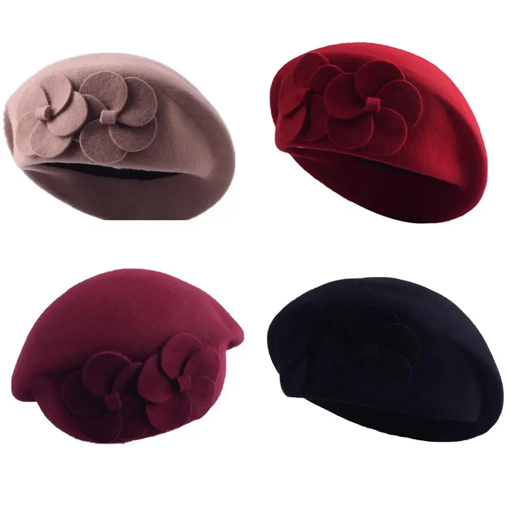 Женский берет Европа и Великобритания Британский Ретро Имитация шерстяная