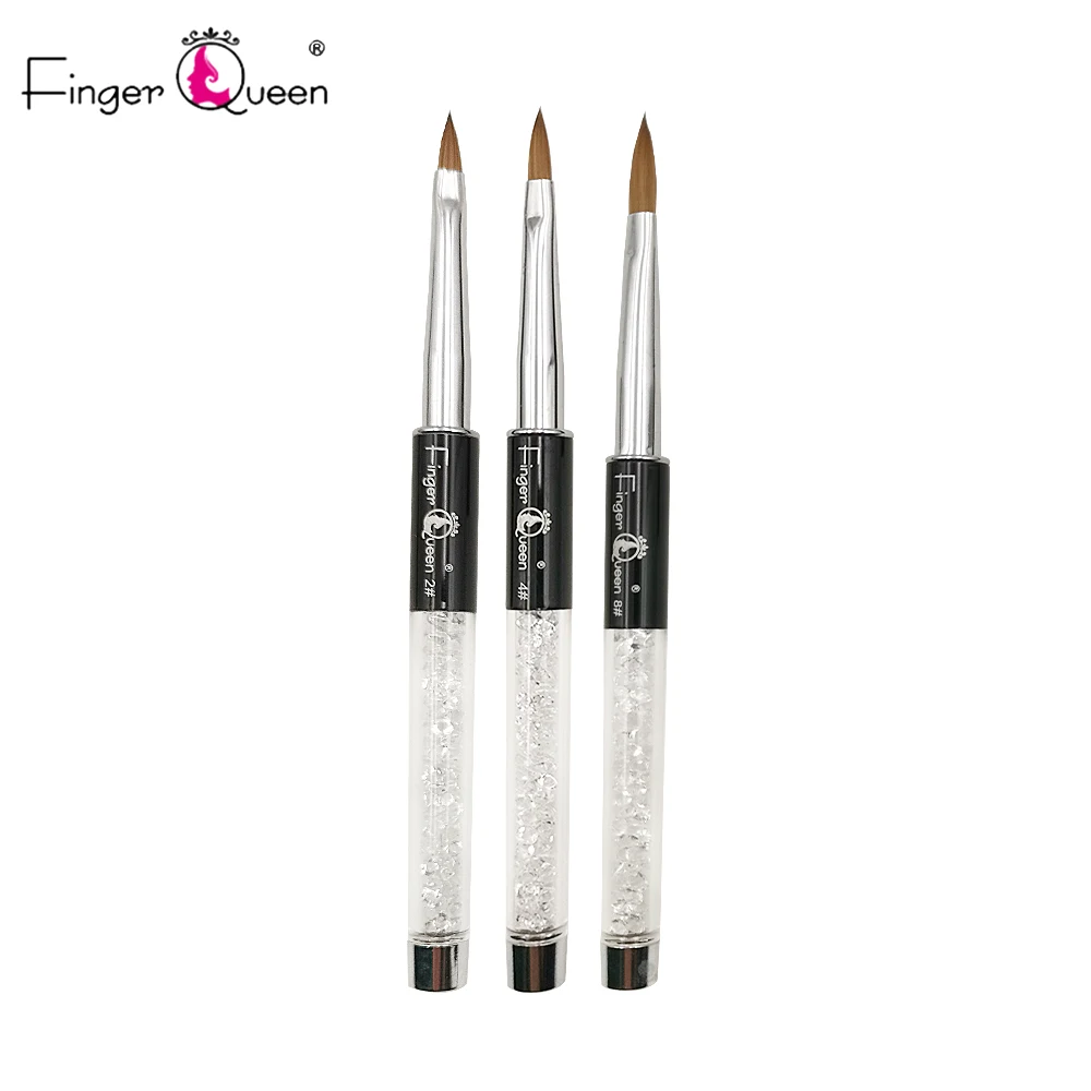 Черная колонковая соболиная щетка набор кистей для ногтей акриловая кисть