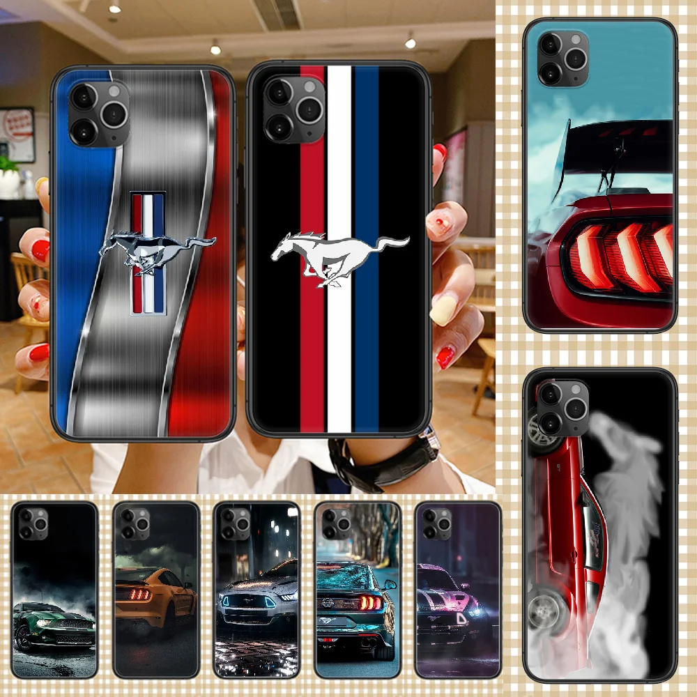 

Mustang Logo Phone Case Cover Hull For iphone 5 5s se 2 6 6s 7 8 12 mini plus X XS XR 11 PRO MAX black trend funda art