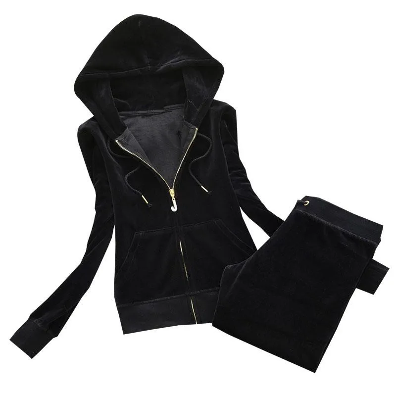2021 женские брендовые бархатные тканевые спортивные костюмы Велюровый костюм