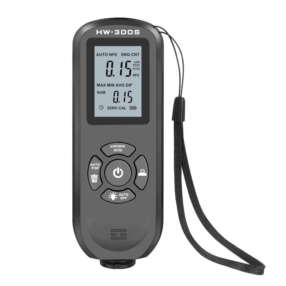 

HW-300S цифровой датчик толщины покрытия тестер толщины краски автомобиля с ЖК-дисплеем