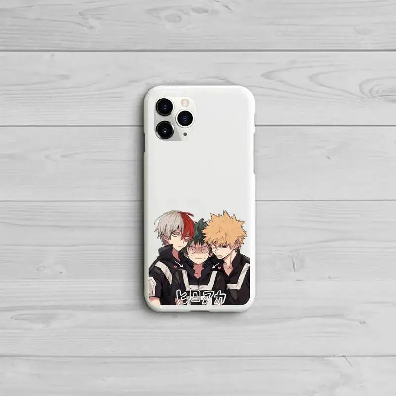 

Anime My Hero Academia Phone Case Candy Color for iPhone 11 12 pro XS MAX 8 7 6 6S Plus X 5S SE 2020 XR