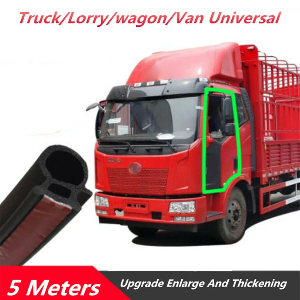 

Black Truck Seal Strip Door Lorries Moulding Rubber Triangle Vans 200 Inch