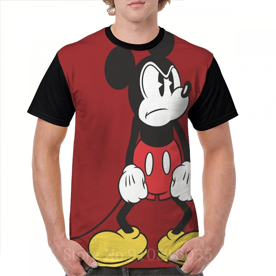 Мужская футболка с забавным принтом женские топы классические футболки Микки и