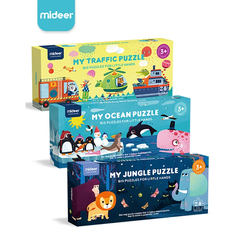 MiDeer 28 шт. Детские Пазлы джунгли образование Подарочная коробка игрушки детские игры Детские игрушки 3-6 лет творческие игрушки