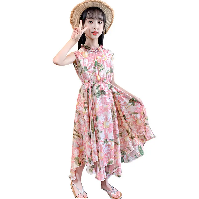 

Girls Dress Summer New Children's Clothing Girls Elegant Casual Floral Dress 2 Girls Clothing Party 11 Summer Child Beach Dress
