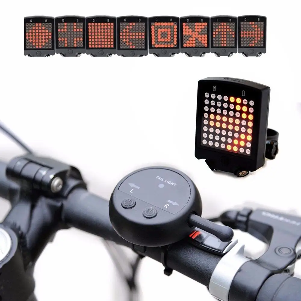 

Bicycle Light Wireless Remote Control Turn Signal Mountain Bike Laser Tail Light USB Rechargeable Bicycle Laser Warning Light