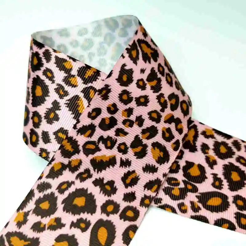 Sale Hl 50mm 2yards/5yards Leopard Grosgrain Ribbons Wedding Party Decoration Diy Sewing Gift Wrapping Christmas Ribbon Real | Дом и сад