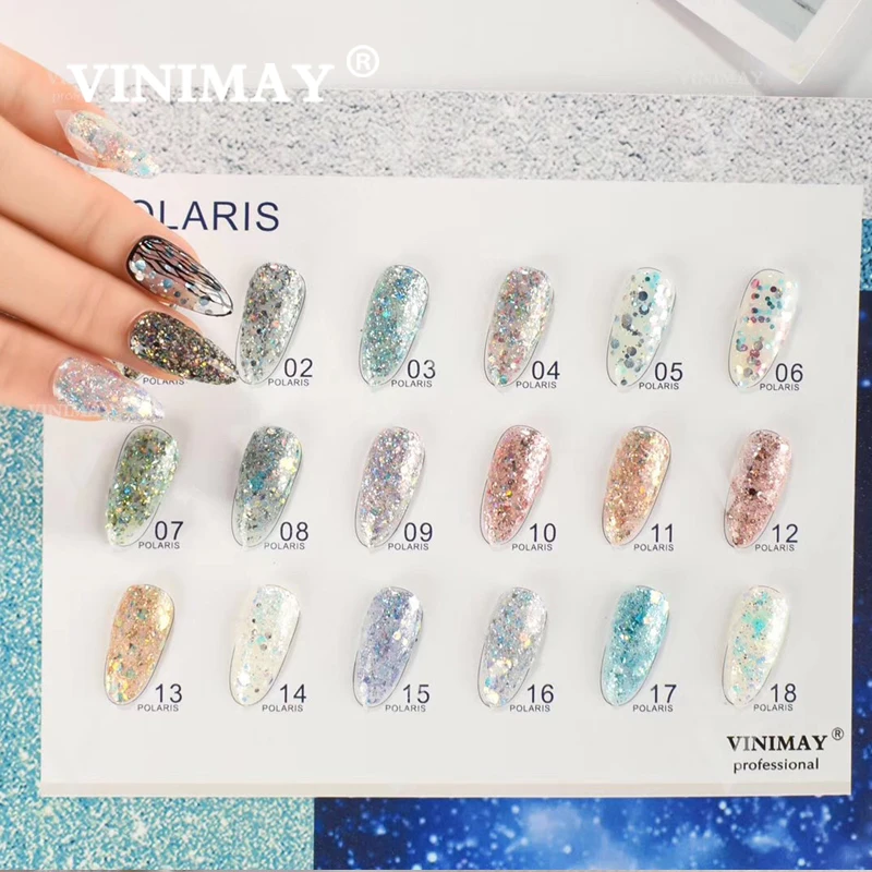 VINIMAY, 18 цветов, блестящий Гель-лак для ногтей, УФ-лак для ногтей, Гель-лак для ногтей, праймер для ногтей, гель для ногтей