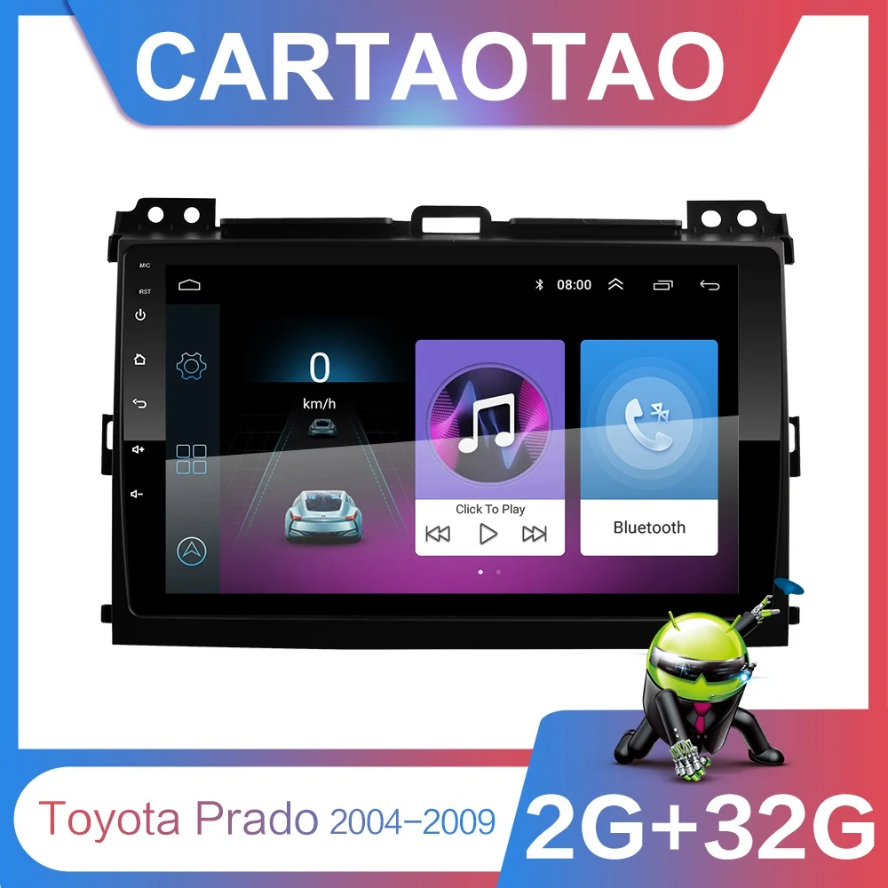 2G+ 32G " 2din Android 8,1 GO Автомобильный DVD плеер для Toyota Land Cruiser Prado 120 2004-2009 Автомобильный Радио gps навигация wifi плеер