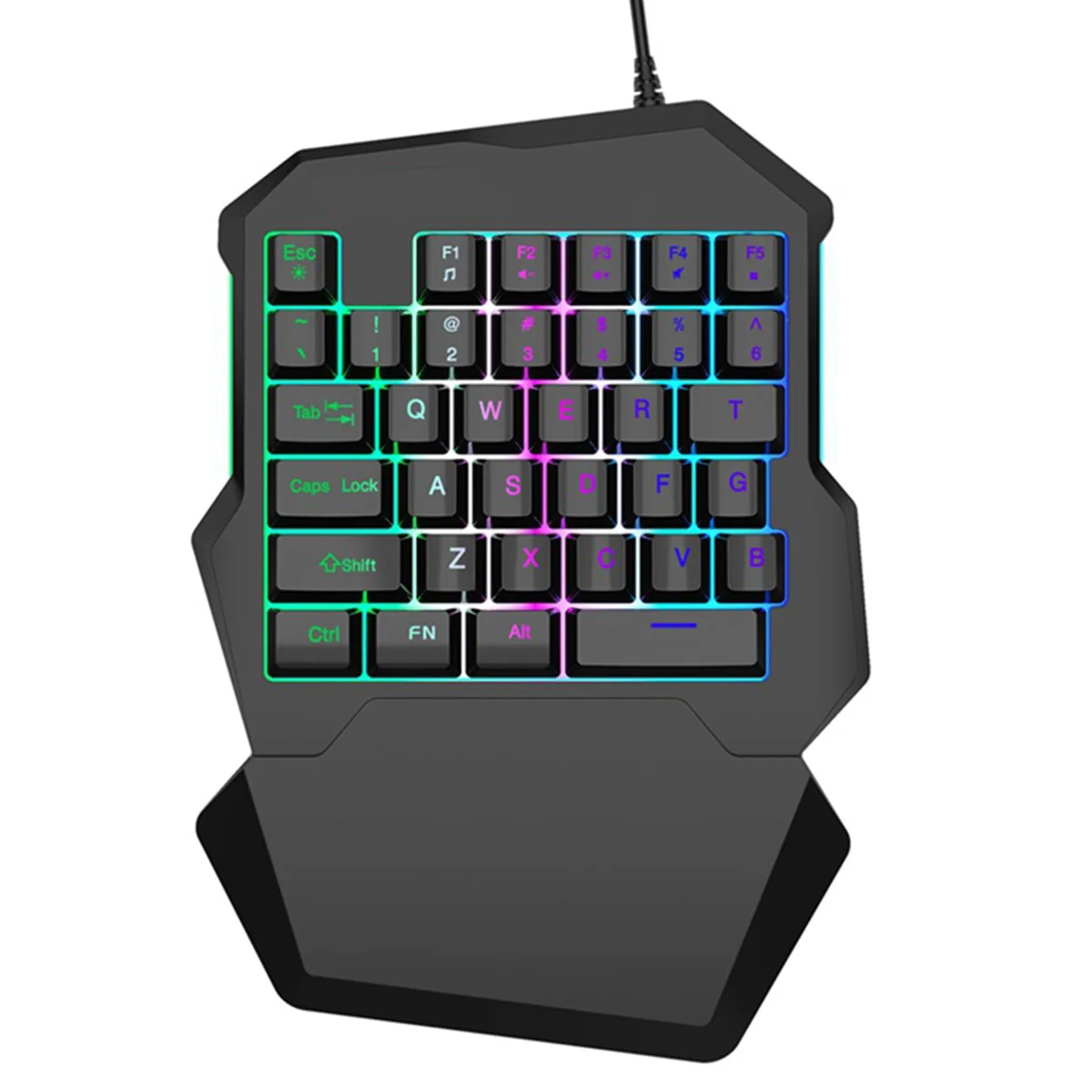 Черная Проводная игровая мини клавиатура USB 2 0 с 35 клавишами и подсветкой RGB