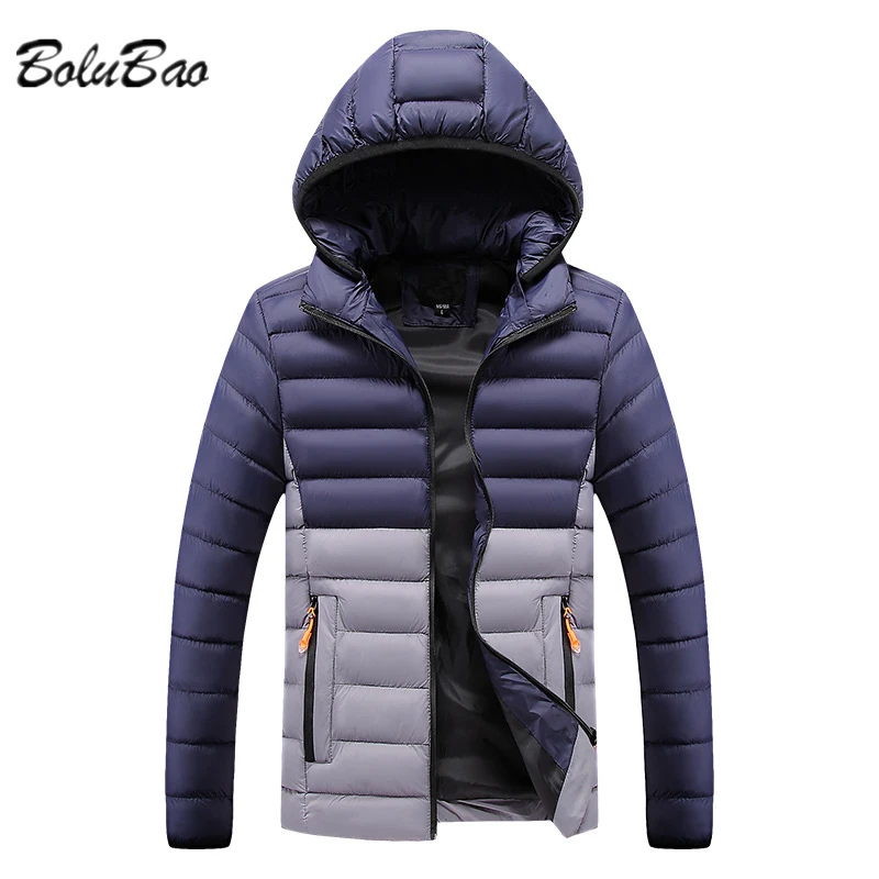 

Мужская куртка Паркера BOLUBAO, теплая однотонная куртка с капюшоном, повседневная ветрозащитная хлопковая куртка на осень и зиму