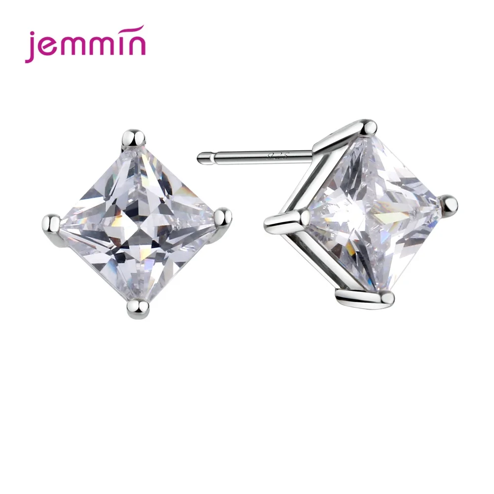 

Luxury 925 Sterling Silver Trendy Round Crystal Statement Earrings For Women Girls Fashion Jewelry Wholesale