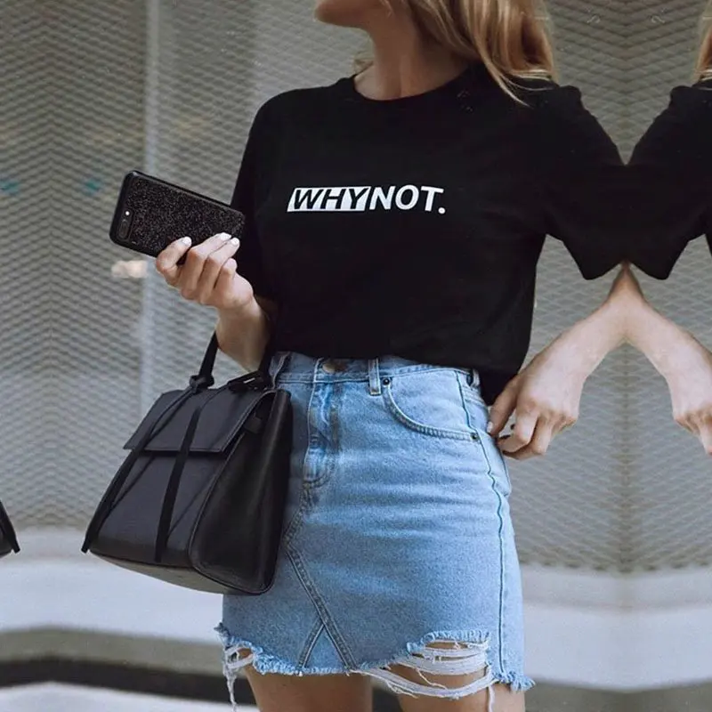 Letter Printed T Shirt Women Cotton Summer T-Shirt Casual Tops Tee Short Sleeve Female White Black Red Tees | Женская одежда