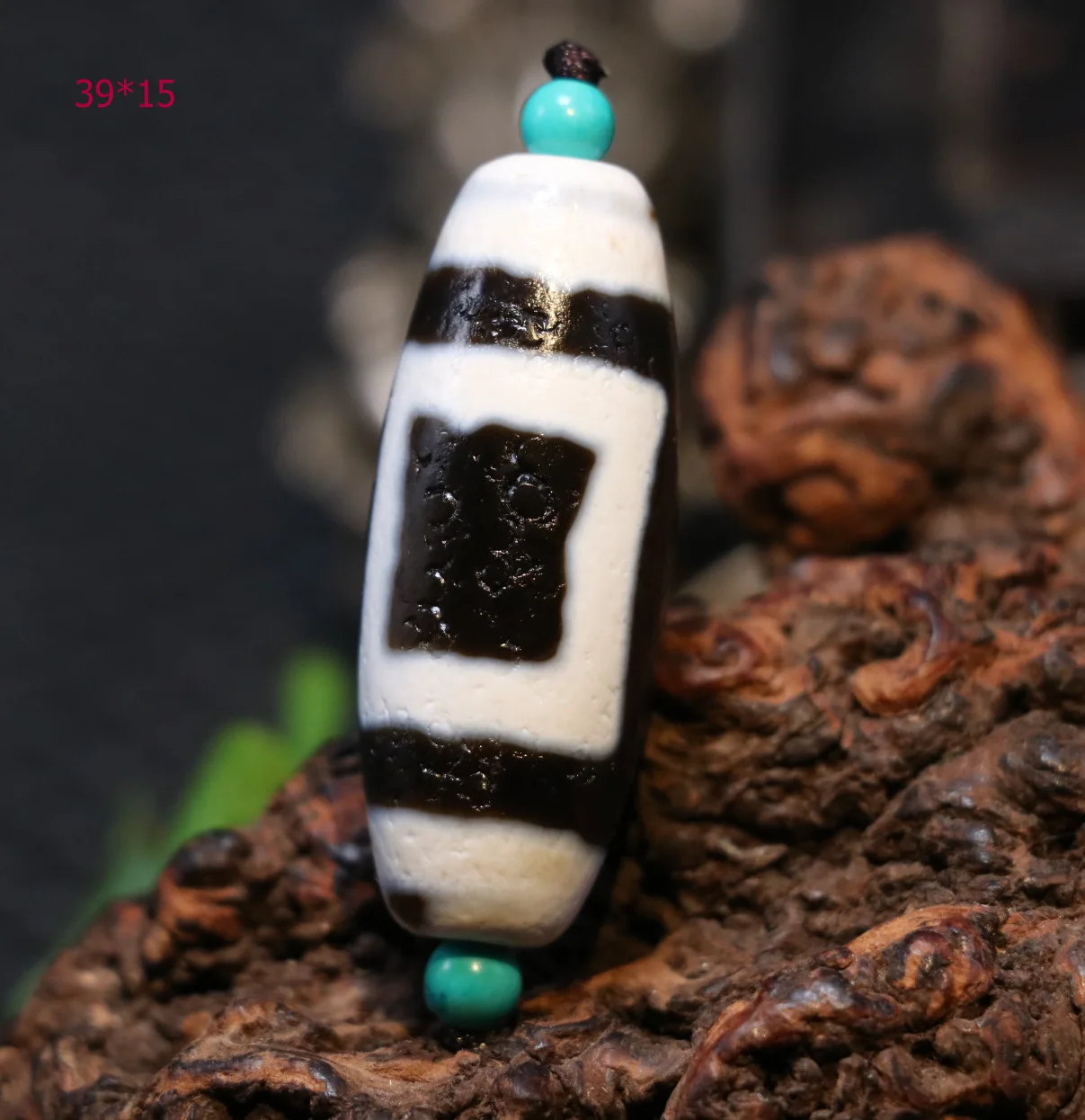 

Magic Power Tibetan Old Agate W Patina Harmonious Heaven&Earth dZi Bead Amulet Pendant LKbrother Talisman UPD210202A4