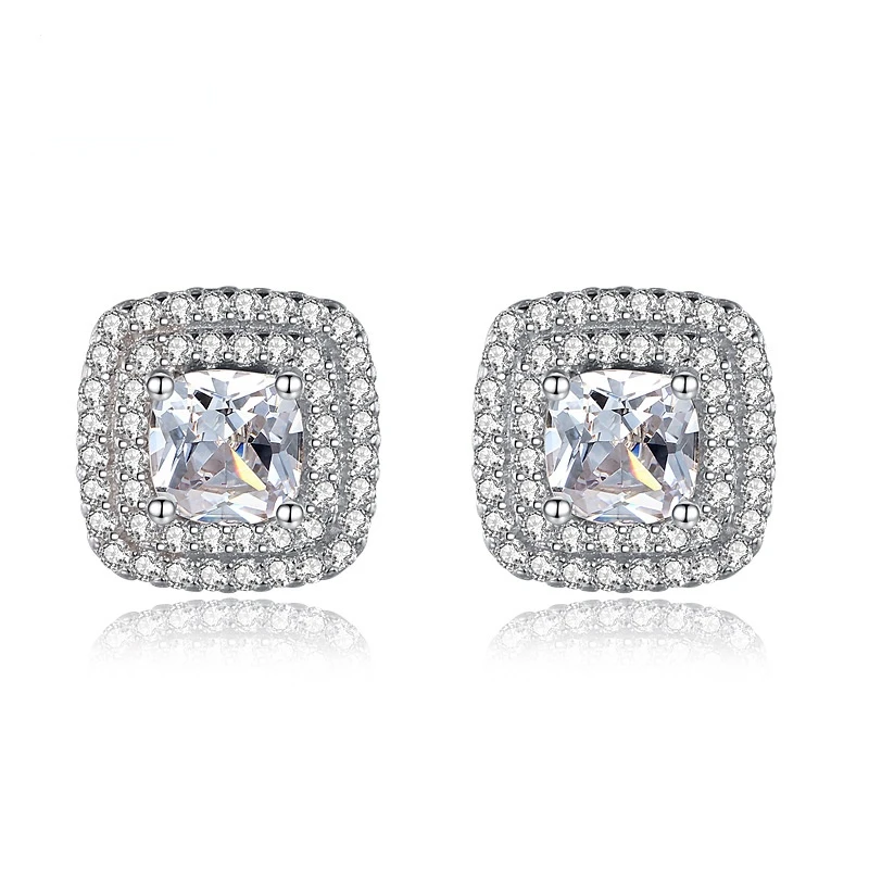 

Женские серьги из серебра 925 пробы с фианитами