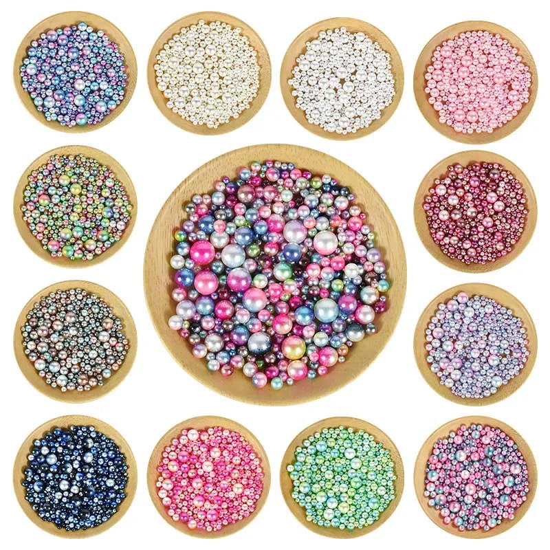 

360pcs/pack 3-10mm Mix Size Beads Colorful Pearls Round Resin Imitation Garment Pearl Beads DIY Jewelry Making Accessories Craft