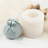 fashion christmas gift ball silicone candle mold decorations bauble ornament soap mould xmas creativity designed present