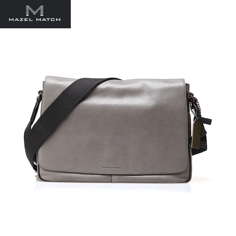 Повседневный стиль натуральная кожаный шнурок ремень Мужская сумка посыльного