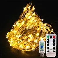 led string light 510m20m 50100200led usb 8mode remote control lights fairy garlands wedding christmas holiday decor lamps