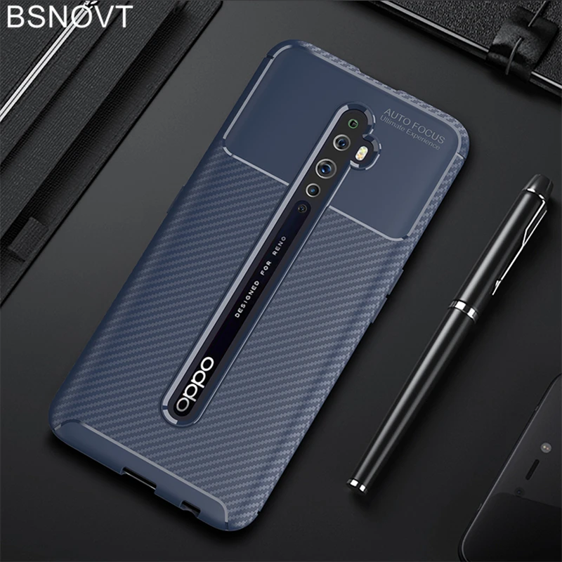 for oppo reno2 f case soft silicone slim carbon fiber shell 6 5 anti knock case for oppo reno2 f cover for oppo reno 2 f case free global shipping