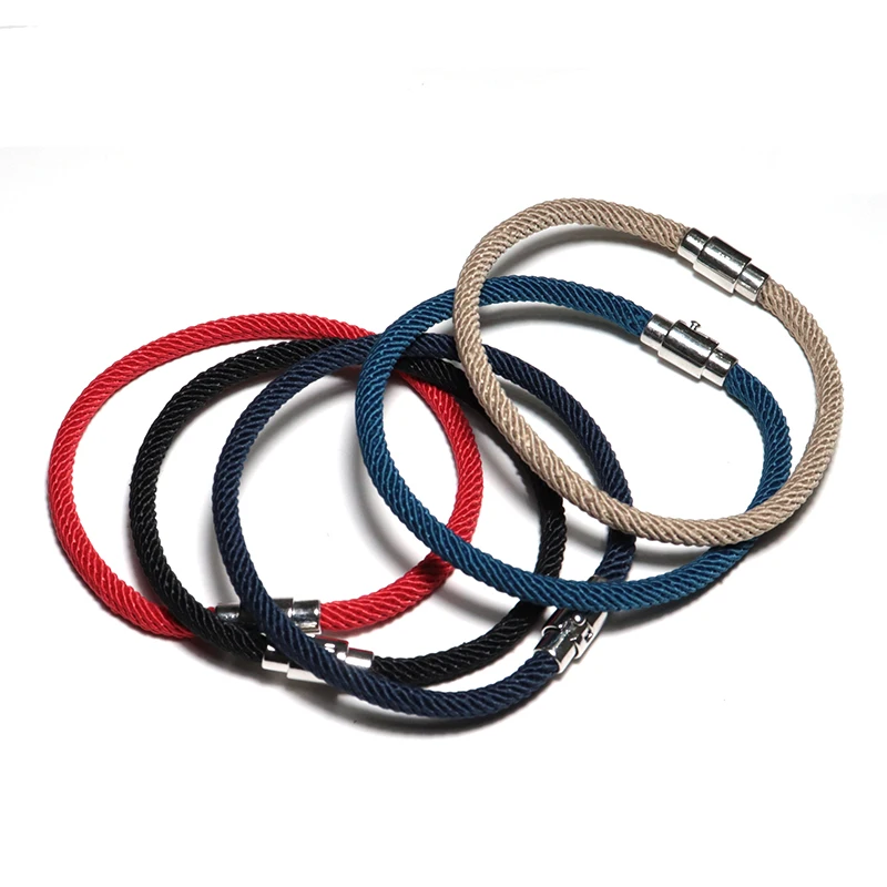 Браслет цепочка для мужчин и женщин красный минималистичный браслет на магните