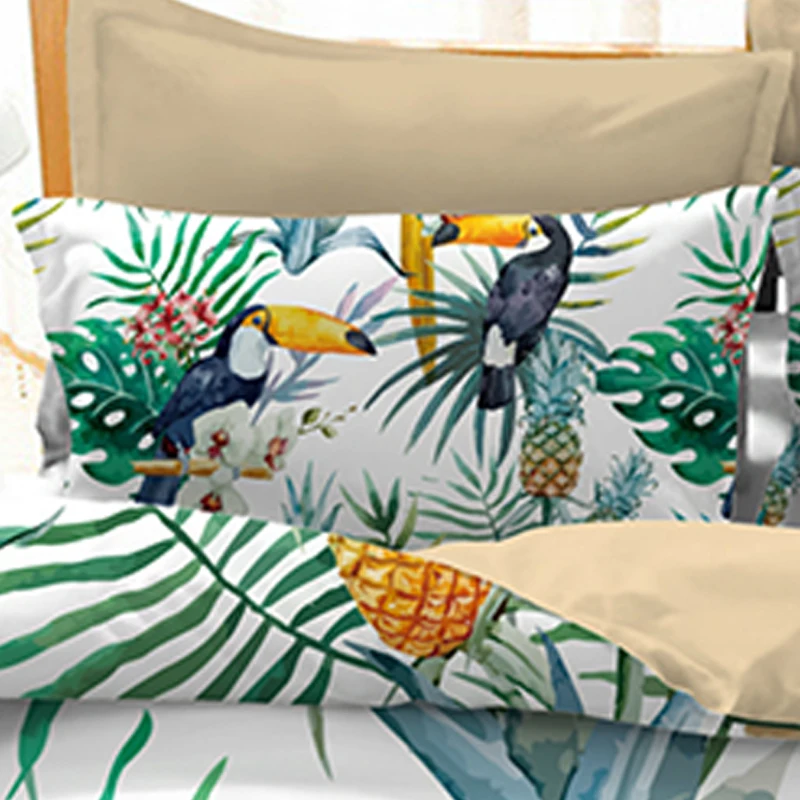 

Hot New 3Pcs Bedding Set Home Cotton Quilt Duvet Cover Sets Oil Painting Style Wolf Queen King Bed Cover Bedding Sets Pillowcase