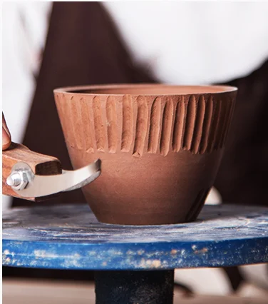 

New product pottery tool trimming knife clay plastic edge scraping carving pattern tool single head ring trimming knife