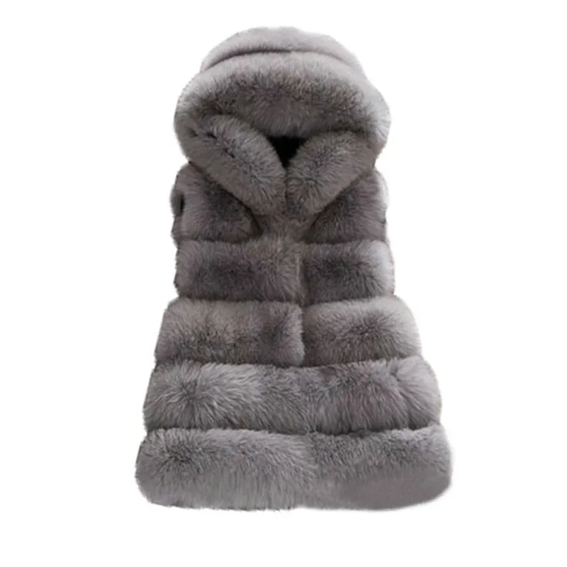 Женская Шуба из искусственного меха Leiouna зимнее пальто женская повседневная шуба