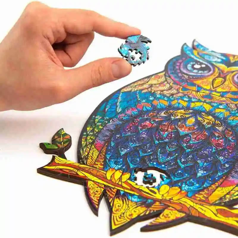 

Unique Wooden Puzzles Jigsaw For Adult Unique Shape Animal Owl 3D Puzzle For Kids Educational Puzzle Fabulous Interactive Gifts