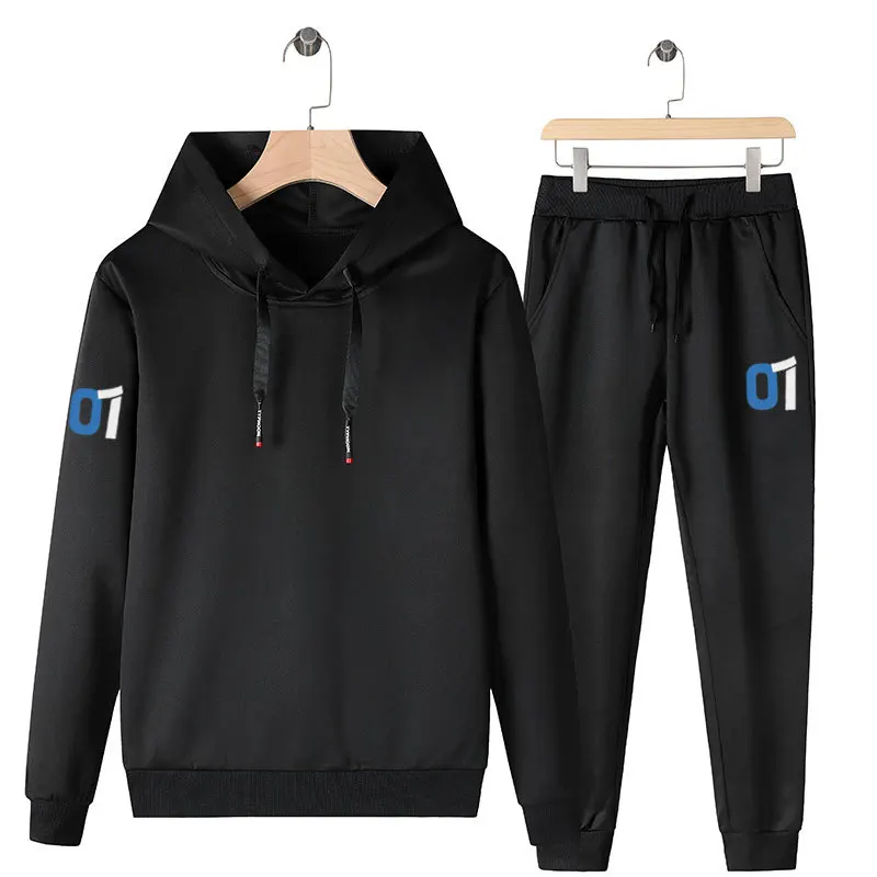 

New Spring, Autumn and Winter Men's Casual Suit Jacket Long Sports Pants Two Pieces Youth Men's Clothing Teenagers