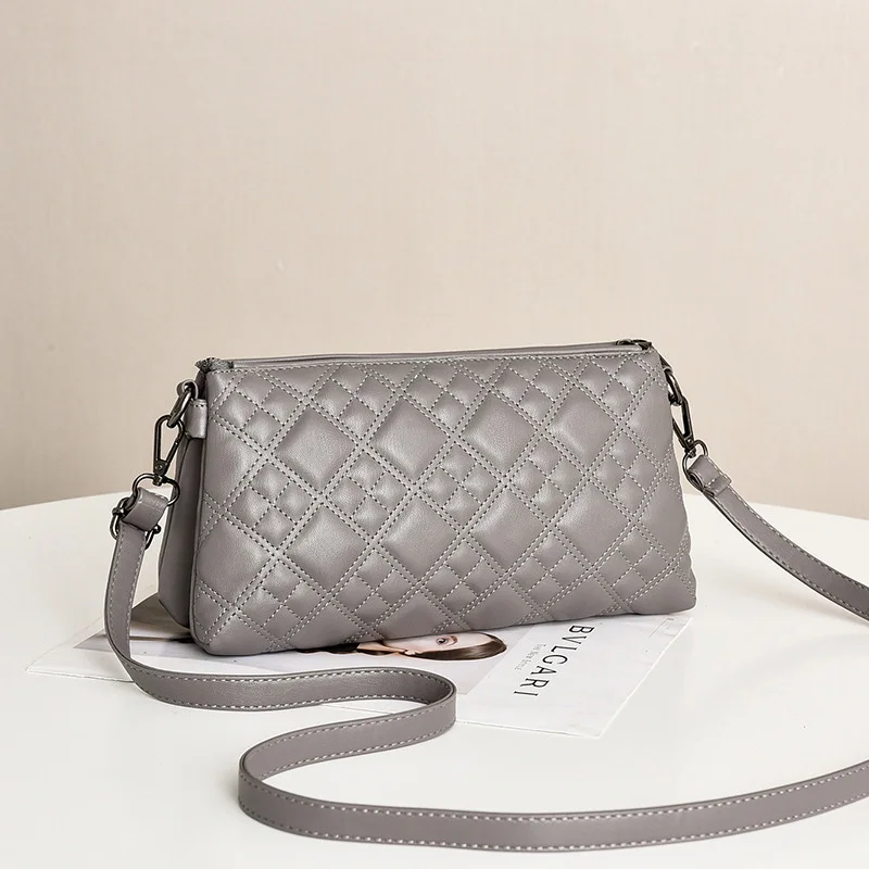 Style 3 Gray SMOOZA, Высококачественная Женская сумочка, роскошная сумка-мессенджер, мягкая сумка из искусственной кожи на плечо, модные женские сумки через плечо, женские сумки - Цвет: Style 3 Gray