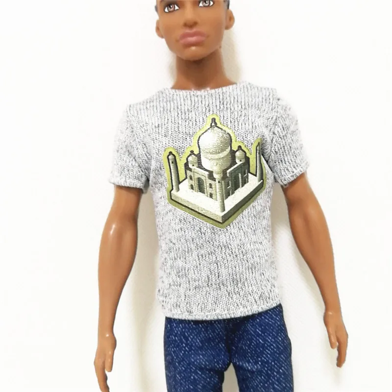 Комплект из серой футболки и синих брюк Ken The Boy Friend для куклы Барби BJD аксессуары
