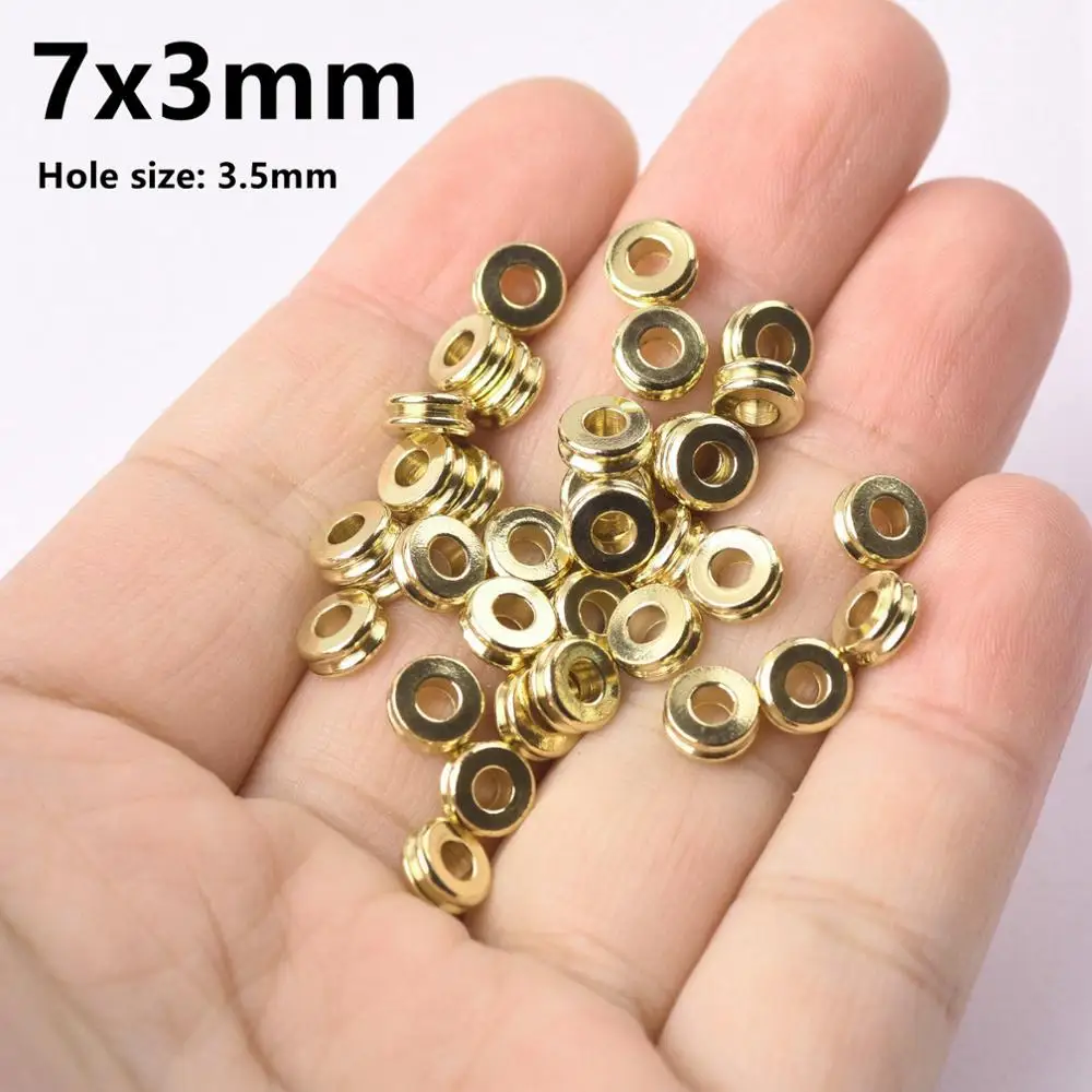 Прочные латунные металлические светло-золотистые бусины-разделители 3 мм 4 5 6 7 |