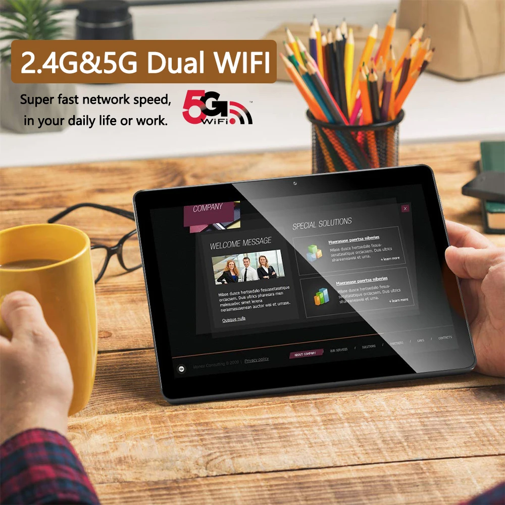 Планшет на Android 9 0 2 Sim-карты 64 Гб ПЗУ 10 дюймов 4G LTE разрешение 1920*1200 HD две камеры