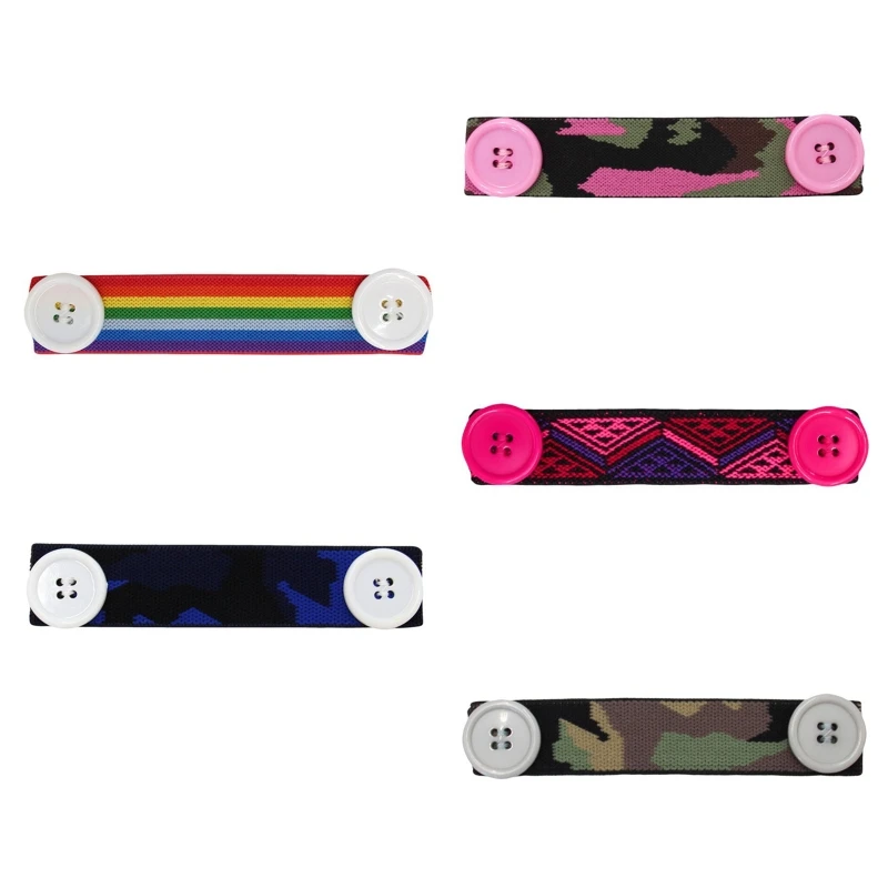 Маска для лица Держатель крючок Пряжка Камуфляжный Радужный эластичный ремешок