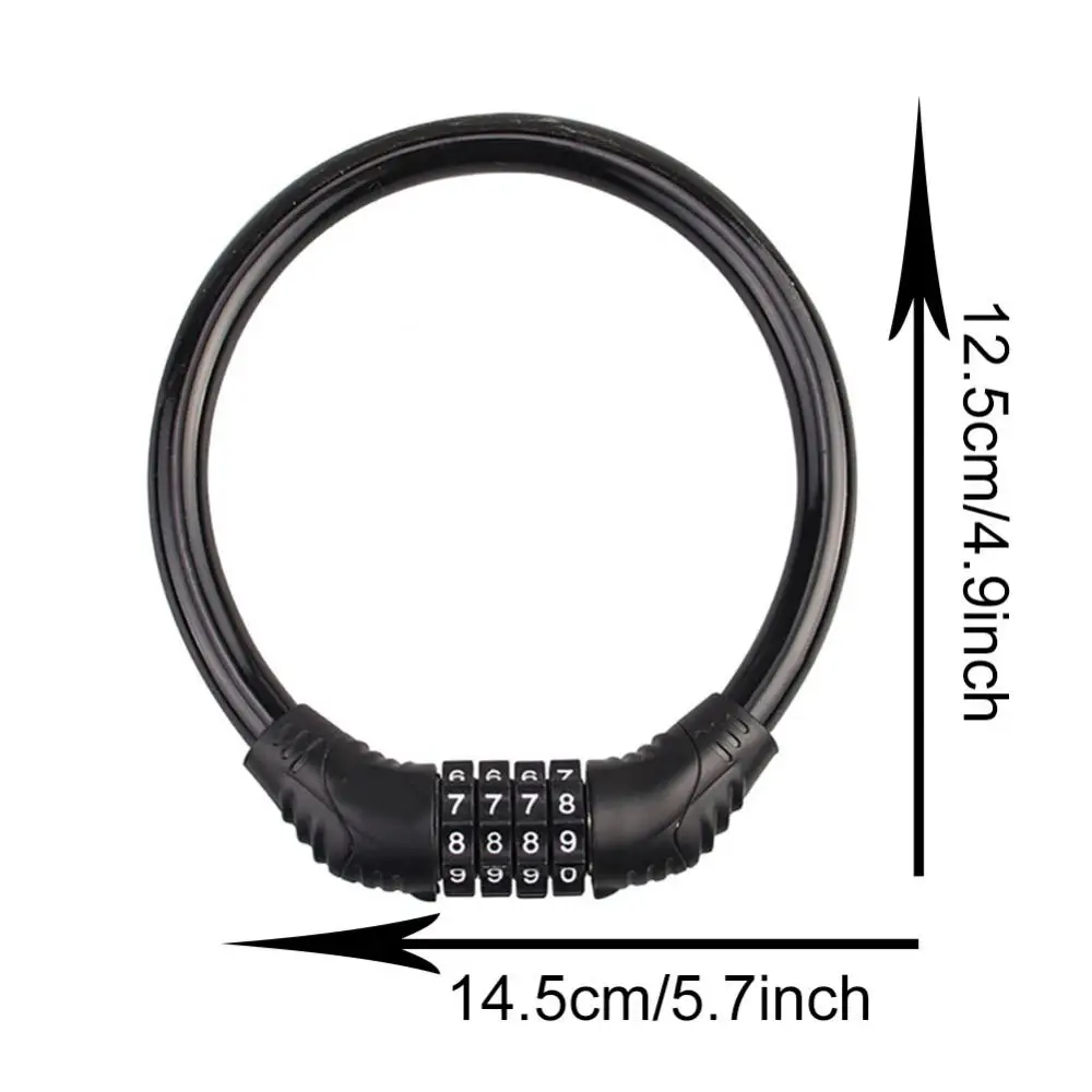 

4 Digital Combination Password Cycling Security Bicycle Bike Cable Chain Lock