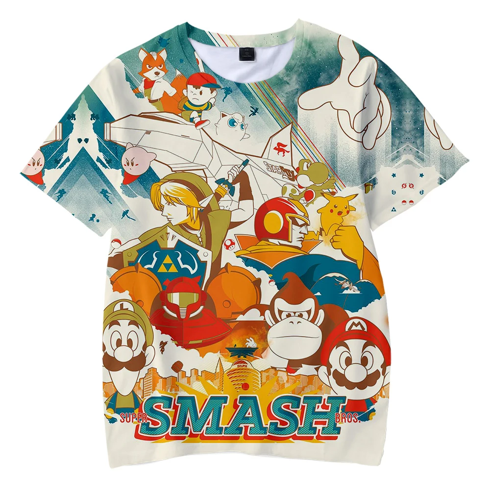 Футболка мужская с 3D-принтом модная тенниска принтом в стиле аниме майка