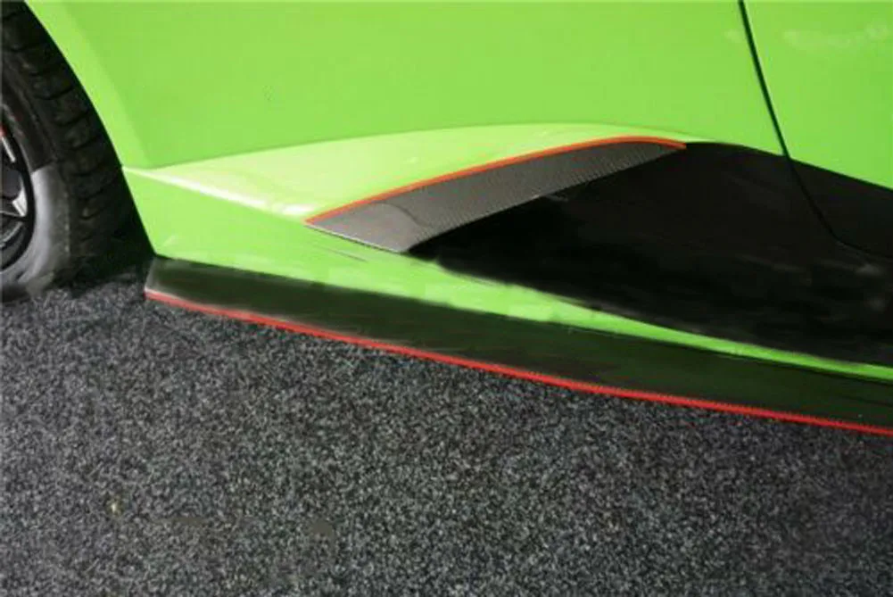 Автомобильные Боковые разветвители из углеродного волокна фартук с губами чехол