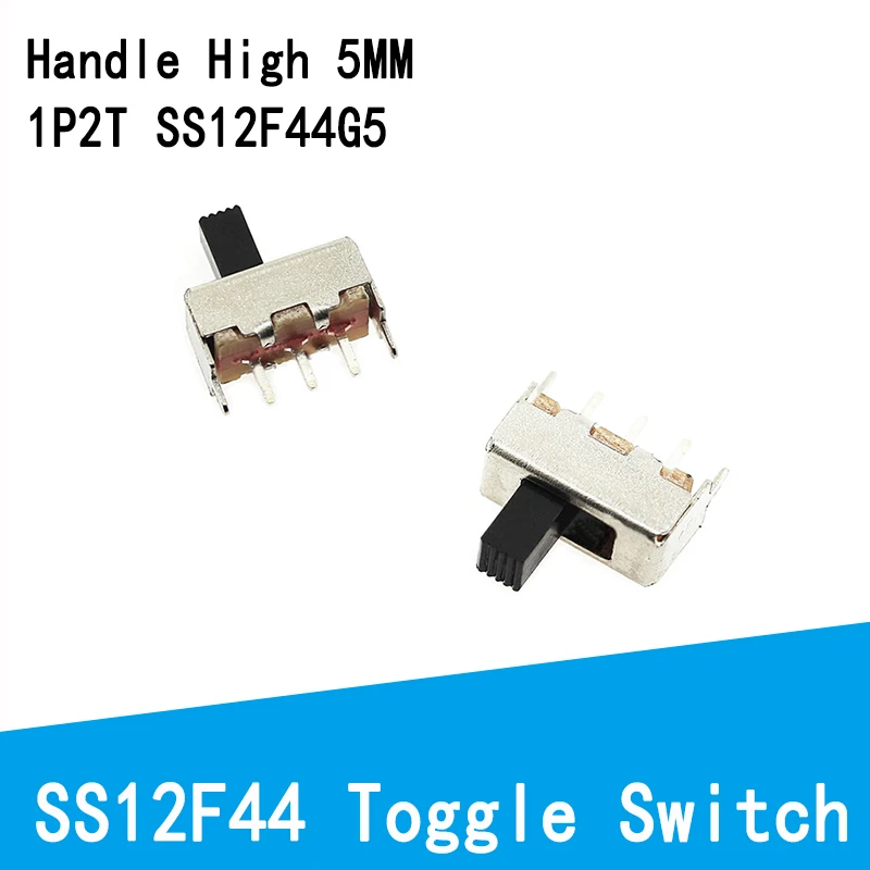 

Миниатюрный переключатель SS12F44G5, SS12F44, SS-12F44, ручка 5 мм, 1P2T, 3 контакта, для самостоятельной сборки DVD, электронные аксессуары, 50 шт.