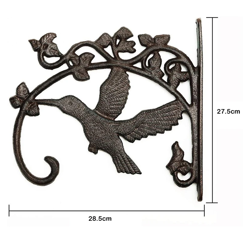

Cast Iron Plant Hanger Wall Hooks Hanging Basket Brackets for Planters Lanterns Bird Feeders Houses Wind Chimes