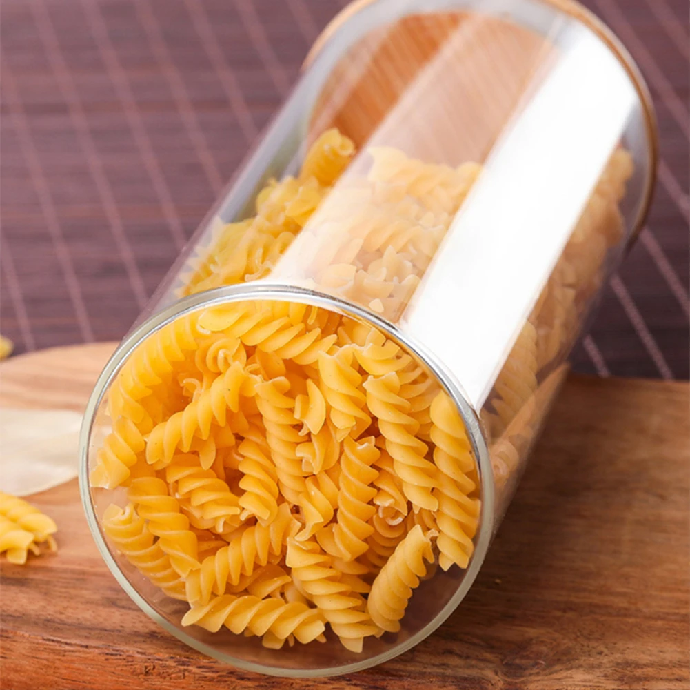 Стеклянные банки для пищевых продуктов с бамбуковой крышкой силиконовый