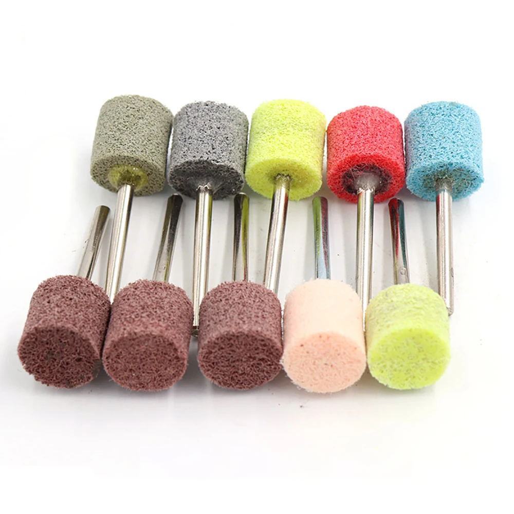 Полировальный круг из нейлонового волокна, абразивный диск с хвостовиком 1/8 дюйма для Dremel, зернистость 150–1000