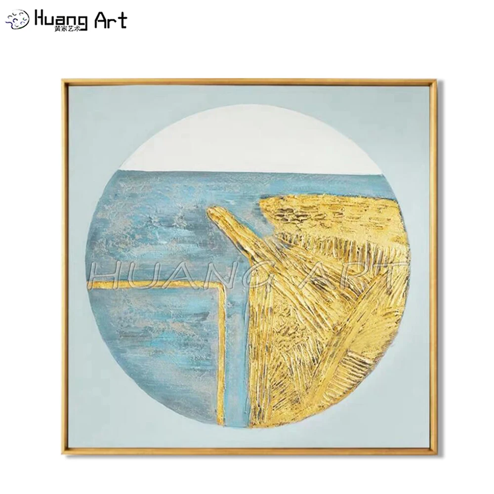 Ручная роспись Абстрактная морская пейзаж масляная живопись на холсте для